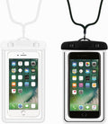 2-Pack Waterproof Phone Pouch，Waterproof Phone Case for iPhone 15 14 13 12 Pro Max XR X SE 2022 8 Samsung S24 S23 S22(Black+White)
