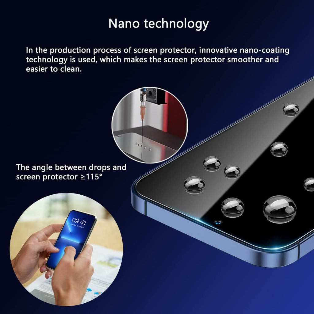 Blue Light Screen Protector for iPhone 12 Pro Max(6.7 inch) Eye Protection HD Clear Blue Light Blocking Tempered Glass, Scratch-Resistant,Easy Installation No Bubble,Anti-Fingerprint,2 Pack