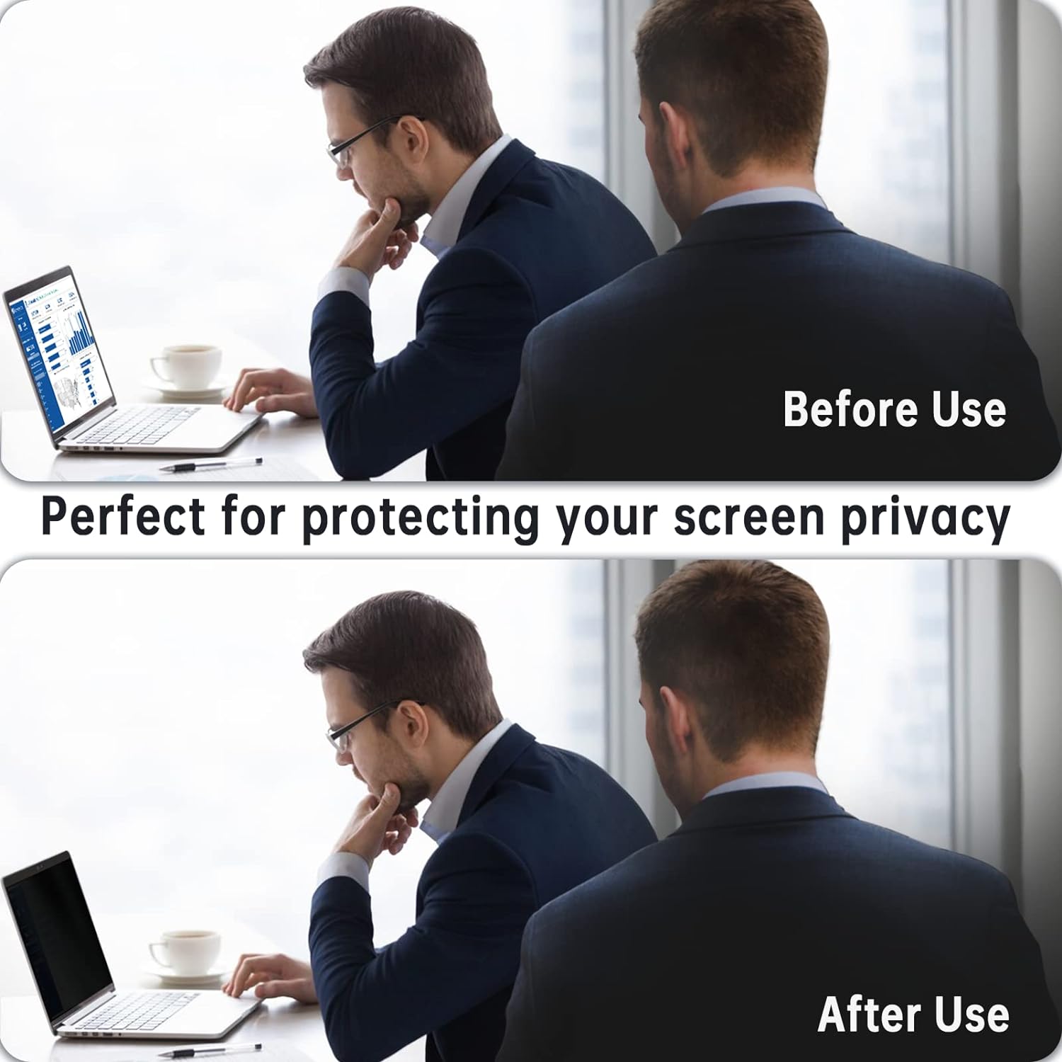 Magnetic Privacy Screen for MacBook Pro 15 Inch (2012-2015), Removable Anti Blue Light Glare Peep Filter Black Out Screen Protector for Mac 15.4 In Laptop Model (A1278 A1286 A1398)