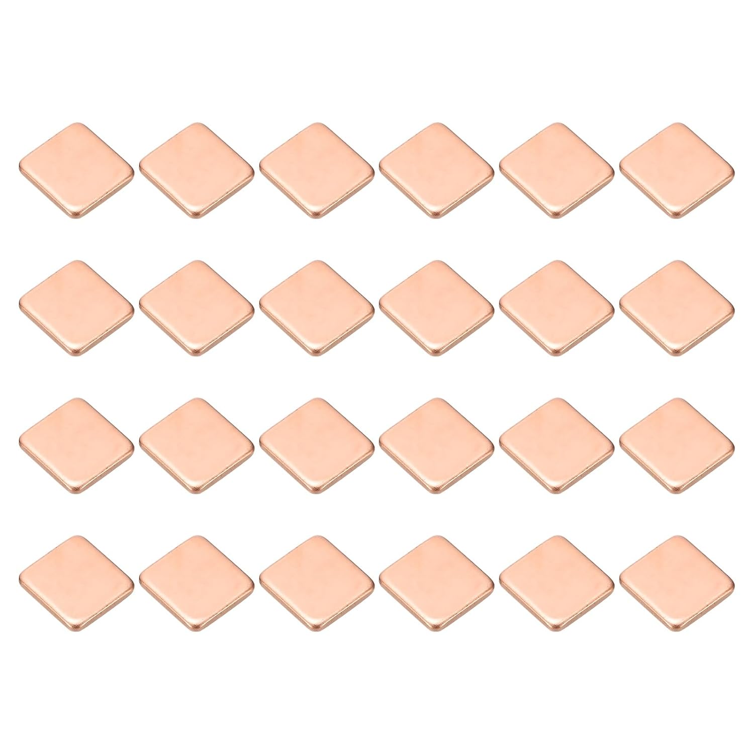 PATIKIL Copper Heatsink Pad Shims, 24 Pcs 15x15x2mm Copper Pad Shim IC Chipset GPU CPU Thermal Heatsink for Cooling Laptop Desktop Computer