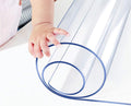 Clear PVC Tablecloth Protector Plastic Wipeable Heat Resistant Vinyl PVC Desk by Wadrac