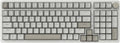 FIRSTBLOOD ONLY GAME. AK992 Retro Wired Mechanical Keyboard, 98 Keys Full Layout, Hot-Swappable USB Gaming Keyboard with Red Switches, Multimedia Keys Knob, Blue Backlit, Anti-Ghosting, Grey