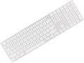 Allinside White Keyboard Cover for Mac Magic Keyboard with Touch ID and Numeric Keypad A2520 US Layout