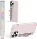Phone Grip, Ultra Thin Cell Phone Grips Finger Holder Kickstand for Back of Phone, Loopy Case Swappable for Smartphones Wireless Chargers Car Mounts - SleekGrip Essential