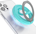 OPSO Magnetic Phone Ring Holder for MagSafe, 360 Degree Rotation Silicone Finger Ring Grip Stand Holder, Adjustable Kickstand, Compatible with iPhone 16 15 14 13 12/Pro/Max, Samsung and All Smartphone