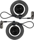 I3C Laptop Cable Lock 4 Digital Combination Lock Security Computer Cable Lock Anti Theft Combination Lock Compatible for Tablet Laptop (2 Packs)
