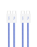 Belkin USB C to USB C Cable 2-Pack, 3.3ft, 60W - Type C Charger, iPhone Charger Cord, Soft, Braided, Flexible for iPhone 16, Galaxy S25, Pixel 9, Airpods, iPad Pro & More, Travel Essentials - Blue
