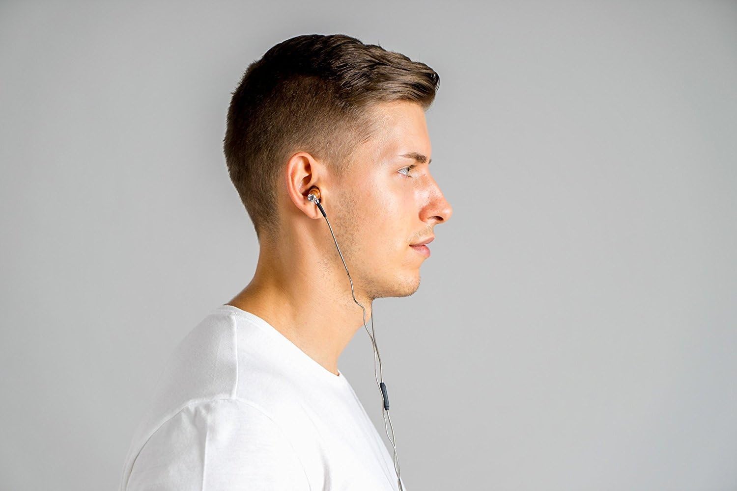 Symphonized Premium Wooden Earphones Wired (3.5mm Jack) Deep Bass Sound, 3D Sound, Microphone Volume Control, 90% Noise Cancelling for Type C Devices. Earphones for Android