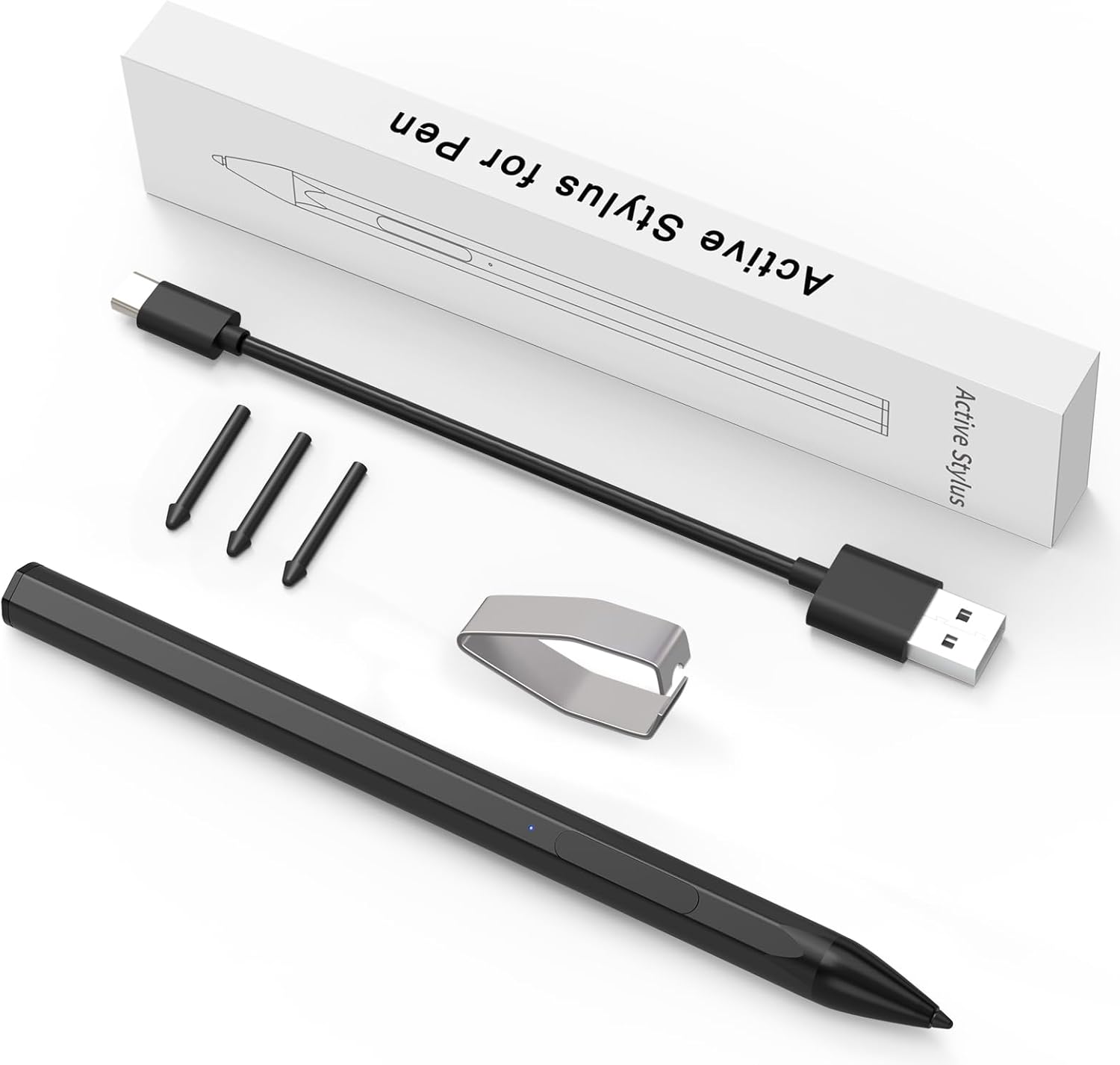ASUS Stylus Pen for Transformer/Vivobook Flip/Notebook Touchscreen Laptop/Tablet - Rechargeable, 4096 Pressure Sensitivity, Microsoft MPP Protocol, Black