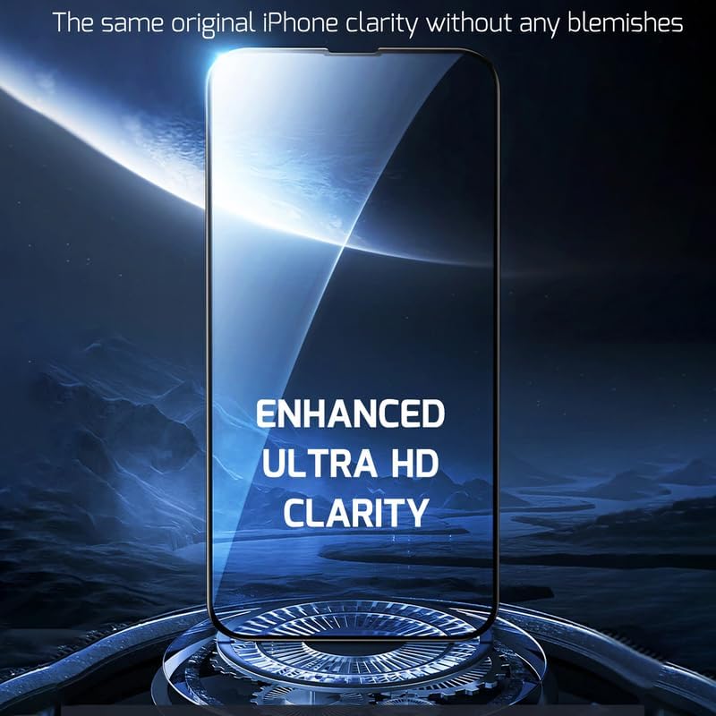 Screen Protector Tempered Glass Compatible with Apple iPhone 15 Pro Max (2 Pack)
