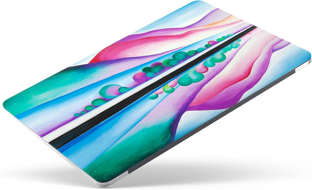 Berkin Arts for MacBook Air 15 inch Case 2025 2024 2023 Release M4 A3241 M3 A3114 M2 A2941 with Keyboard Cover & Screen Protector Abstract Landscape(Lake George Reflection by O'Keeffe)
