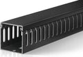 ZhiYo Cable Raceway 78in(2xL39in), Server Rack Cable Management Under Desk Cord Organizer, Electrical Safe PVC Cable Channel Open Slot Wire Raceway for Network/PC/TVs, Wire Duct H2 x W2in Black