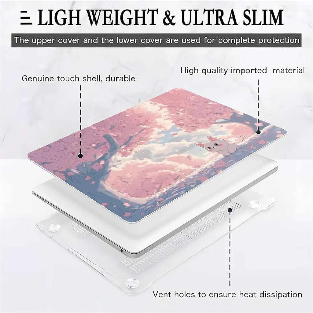 Compatible with MacBook Air 13.3 13.6 Inch Case 2022 2021 2020 2019 Plastic Hard Shell Case Cover,13.3 Air (A1932/A2179/A2337), Cute Cat