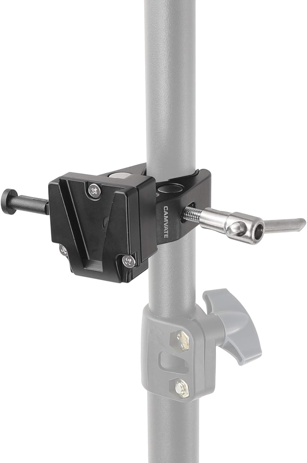 CAMVATE Super Crab Clamp + Universal V-Lock Mount Quick Release Adapter for DSLR Camera Battery - 2596