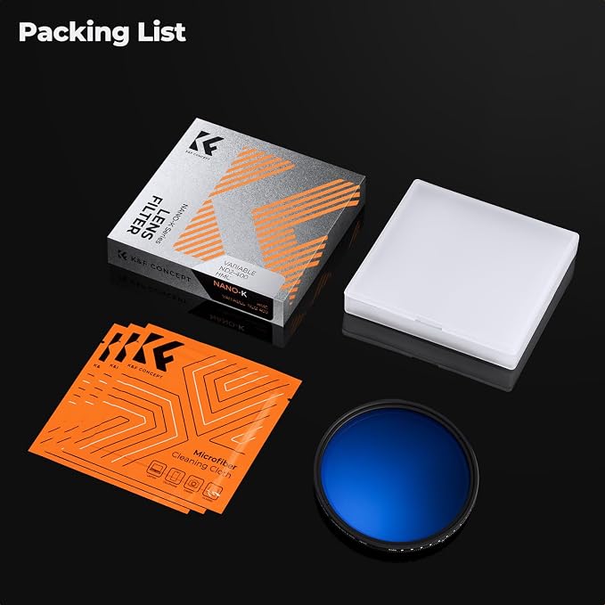 K&F CONCEPT 49mm Variable ND Lens Filter ND2-ND400 18 Multi-Layer Coatings - Image 7