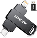 256GB Flash Drive Intended for iPhone, Memory Stick Storage Files Photos Videos Backup, Compatible with iPhone iPad Android PC, Plug and Play, No Application Required (Metal Gray)