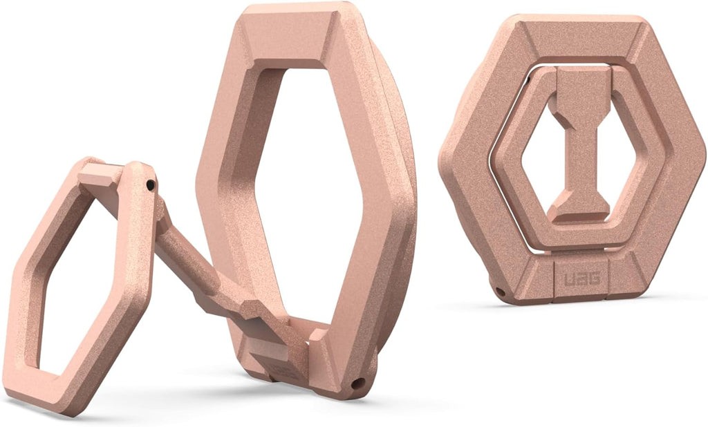 URBAN ARMOR GEAR UAG Magnetic Phone Ring Stand Compatible with MagSafe Magnet, Removable Metal Finger Ring Grip & 360 Rotation Adjustable Kickstand for iPhone 16/15, Galaxy S25, S24, Nude