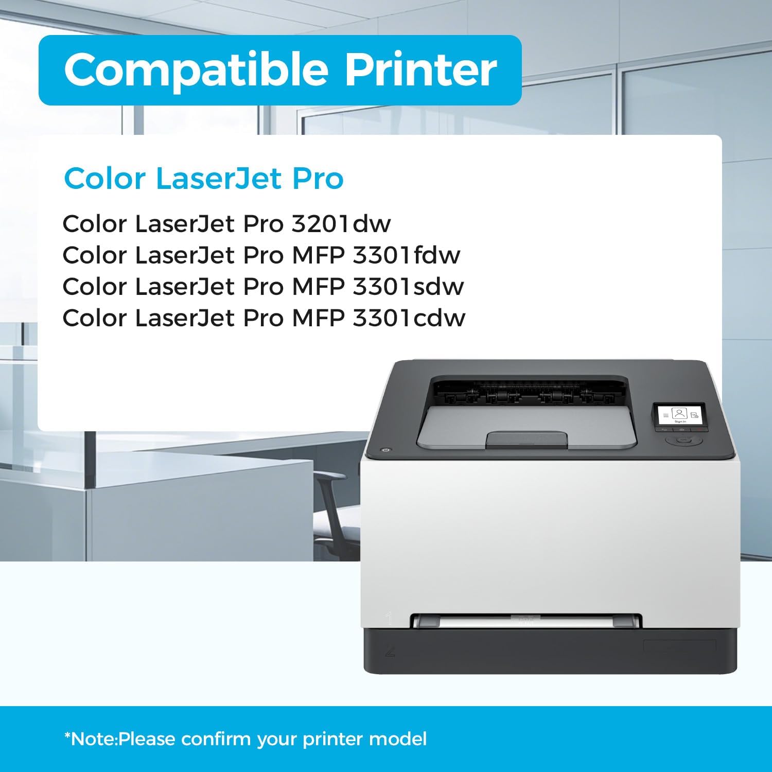 218X Toner Cartridge (with Chip) High Yield 4 Pack Replacement for HP 218X W2180X 218A W2180A Works with HP Color Laserjet Pro 3201dw MFP 3301fdw 3301sdw 3301cdw Printer Ink Black Cyan Yellow Magenta
