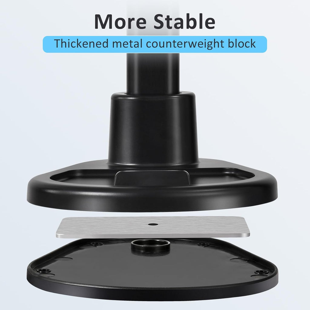 Phone Stand for Desk, Height Adjustable Cell Phone Holder for iPhone, 360 Degree Rotatable Office Phone Stand for Video Recording,Live Streaming,Compatible with All 4.7-7in Smartphones (T13-2)