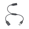 USB Splitter Cable 1FT, USB A Male to Dual USB A Female Y Splitter Adapter 1 in 2 Out, Power & Data with OTG Function Intelligent Chip, for Smartphone, Laptop, Car etc