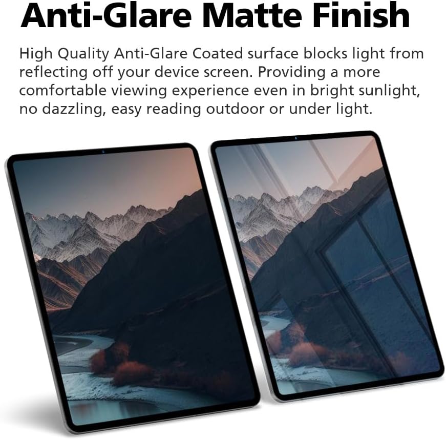 2-Pack Anti Glare Screen Protector with Blue Light Filter For iPad Pro 11 inch M4 2024, Anti-Glare Matte PET Film, Anti-Fingerprint, High Touch Sensitivity, Easy Installation