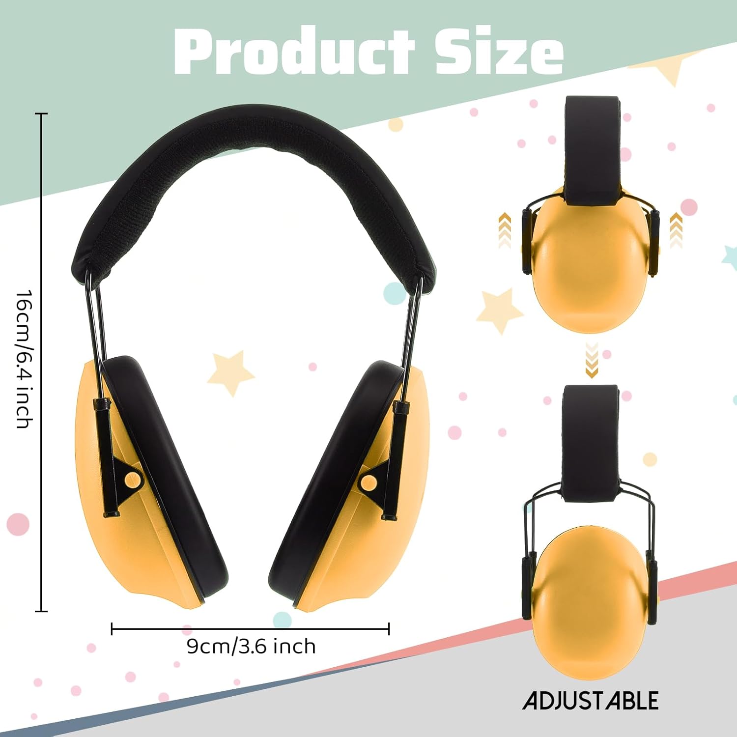 Amylove 12 Pcs Kids Ear Protection Noise Cancelling Headphones Ear Muffs Bulk 27db Adult Noise Reduction Hearing Earmuff(Universal Fit (kids & Adults),Classic Style,Happie Boho Color)