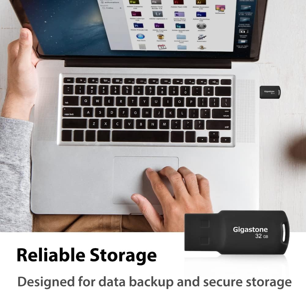 GIGASTONE V70 32GB 5-Pack USB 2.0 Flash Drive Thumb Drive Memory Stick Pen Drive Capless Design Pen Drive