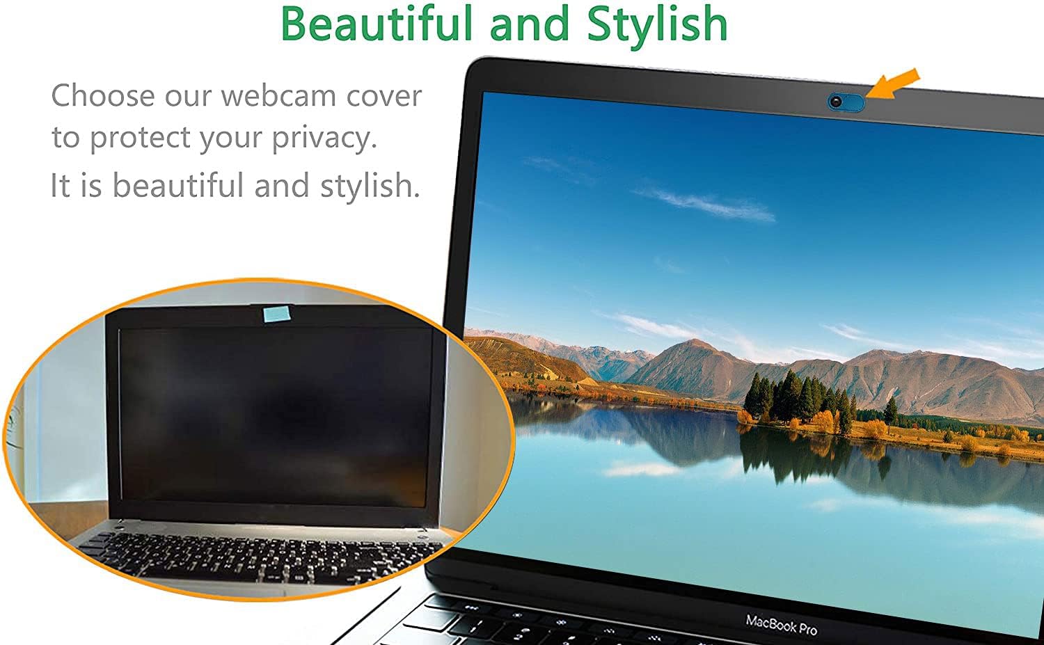 CloudValley Camera Cover Slide Ultra-Thin, Blue Webcam Cover for MacBook air, Laptop, iMac, Desktop, PC, MacBook Pro, iPad, iPhone 8/7/6, Privacy Web Camera Protection [2 Packs]