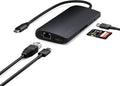 Satechi 8 in 1 USB C Hub Multiport Adapter V3, 8K HDMI, 100W Charging, 4 USB Data Ports, Ethernet, SD Card Reader, for Laptop, for Mac/Windows, MacBook Pro/Air M4/M3/M2/M1, iPad, iPhone 16 - Midnight
