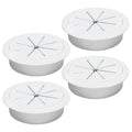 Desk Grommet 2-3/8" (60 mm), Desk Hole Cover for Cables White, Cable Grommet ABS Plastic, Desk Hole Grommet for Office and Home Table Cable, Detachable & Flexible Cable Cord Organizer-4 Pcs