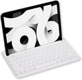 Macally Bluetooth Keyboard for Tablet | Wireless Keyboard for iPad mini/Air/Mini, iPhone (Multi-Device, Built-in Stand, Rechargeable) Easy to Use and Cute Portable - White