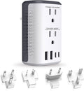 Voltage Converter Us to Europe, 220v to 110v Power Adapter, European Plug Power Converter 2500w, Transformer for Curly Hair Dryer, Travel Adapter Worldwide Step Down，