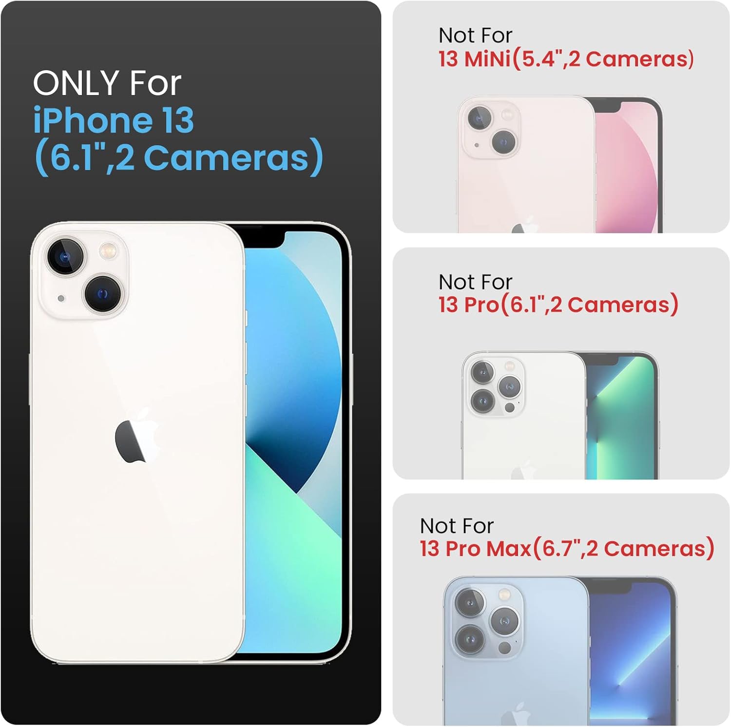 FireNova Designed for iPhone 13 Case, Silicone Upgraded [Camera Protection] Phone Case with [2 Screen Protectors], Soft Anti-Scratch Microfiber Lining Inside, 6.1 inch, White