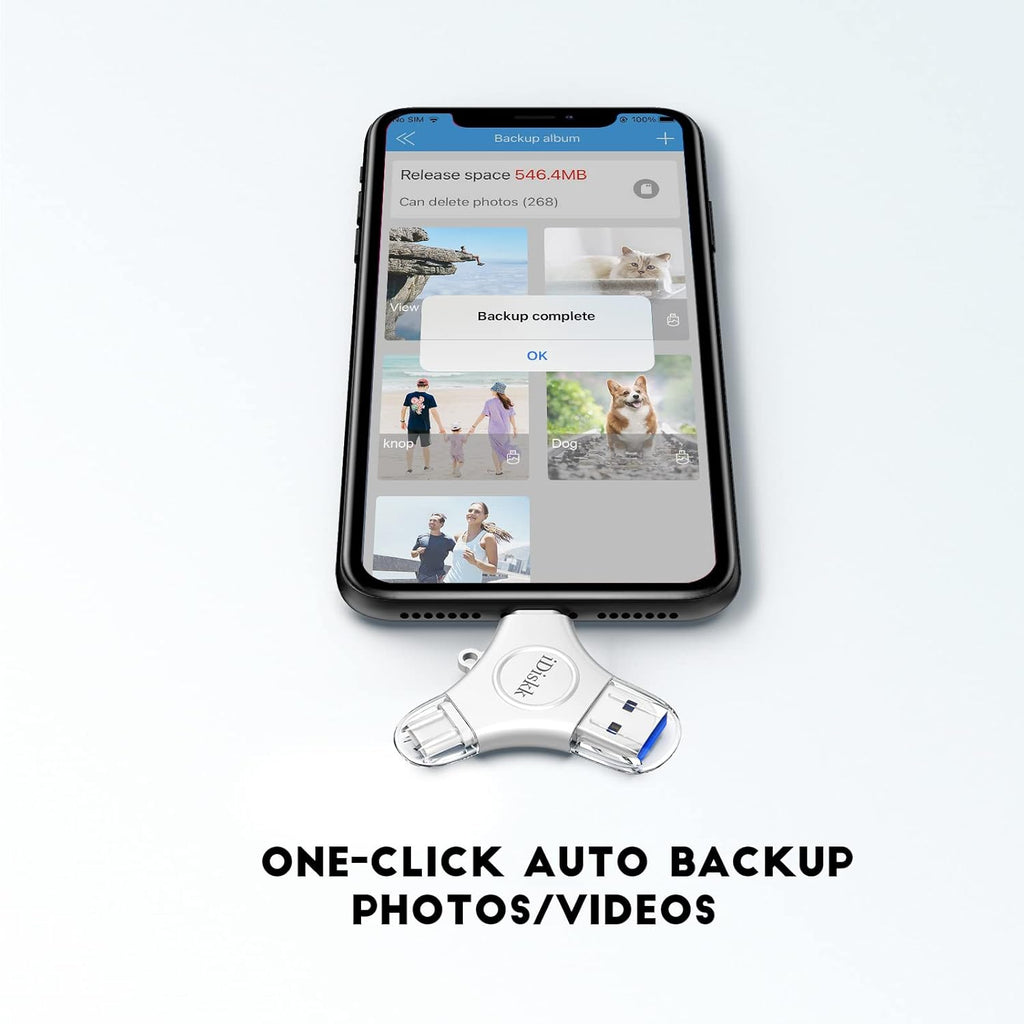 App*le Certified iDiskk 1TB iPhone 16 and 15 Photo flashdrive for iPhone Photo Stick USB -C iPad Pro Android Samsung for iPhone 15/14/14 PRO/13/13 PRO/12 pro/12/11, Thumb Drive for iPhone Photos