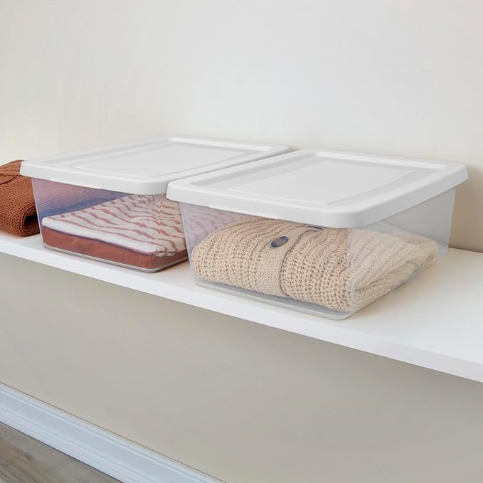 Sterilite 45 Pack Storage Box, 12 Quart Stackable Tote - Image 5
