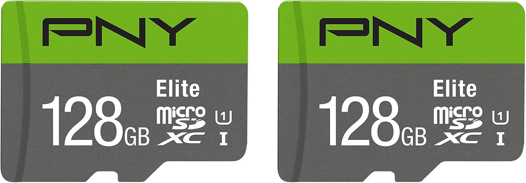 PNY 128GB & 32GB Elite Class 10 U1 microSDXC & microSDHC Card 2-Pack & 5-Pack Bundle