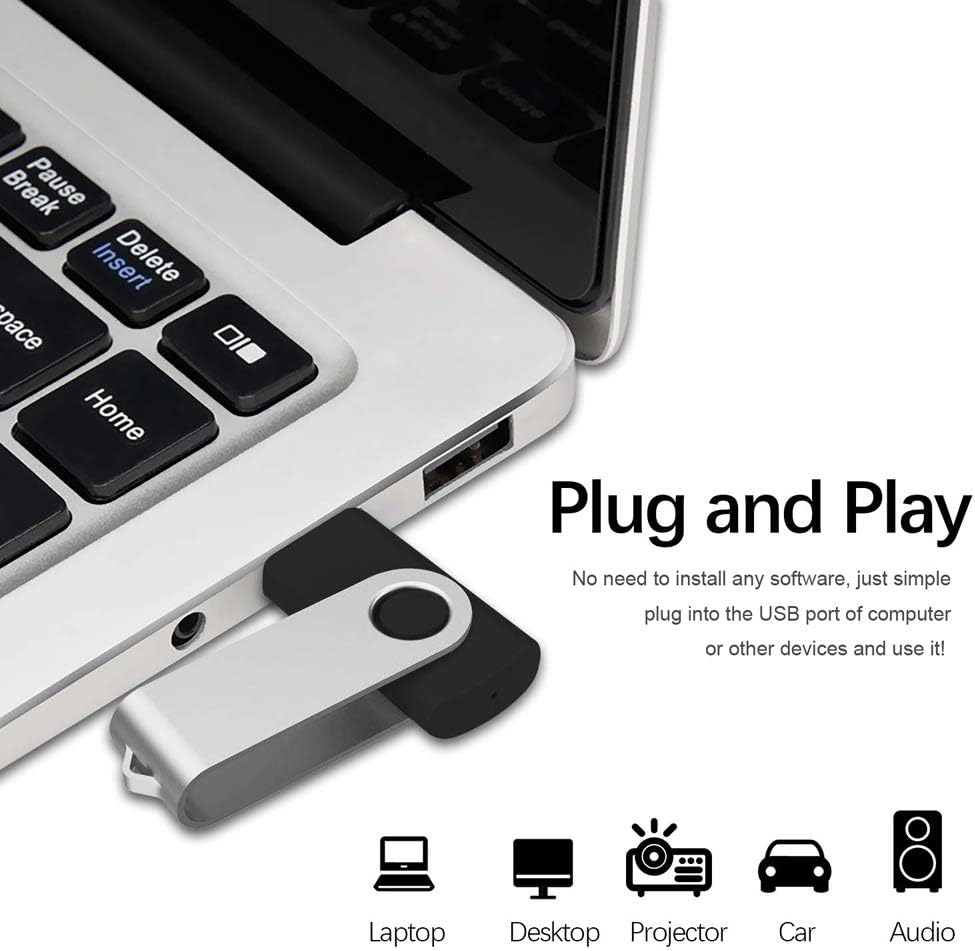 Aiibe 32GB USB 3.0 Flash Drive 10 Pack 32GB USB Flash Drives Bulk Thumb Drive USB Drive USB Stick Jump Drive 32GB 3.0, Black
