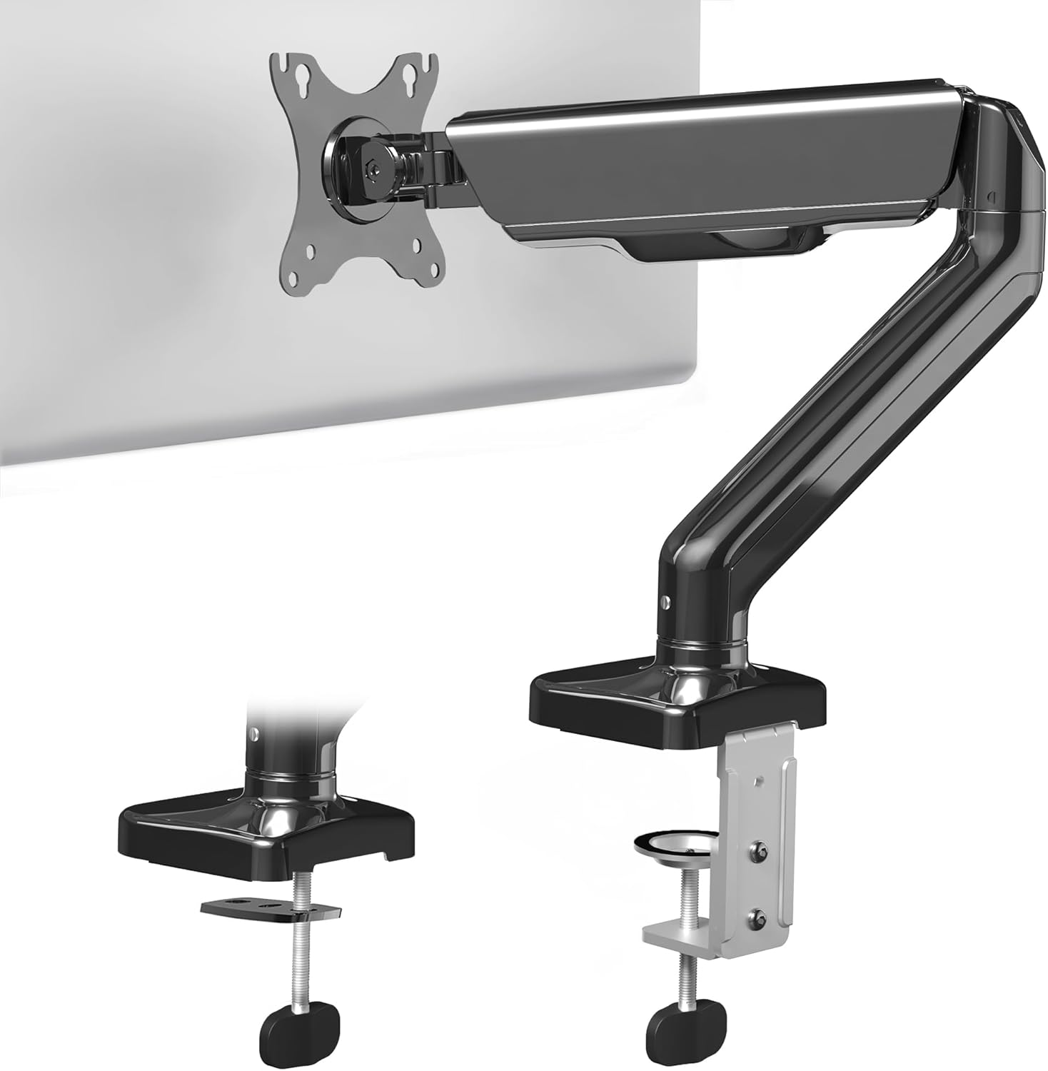 VIVO Single 17 to 32 inch Monitor Height Adjustable Counterbalance Mechanical Arm Desk Stand, Classic, Universal VESA Mount, STAND-V001O