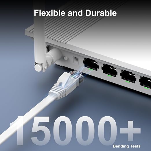 Cat 6 Ethernet Cable 3 ft Flat Internet Network Cables - Image 6