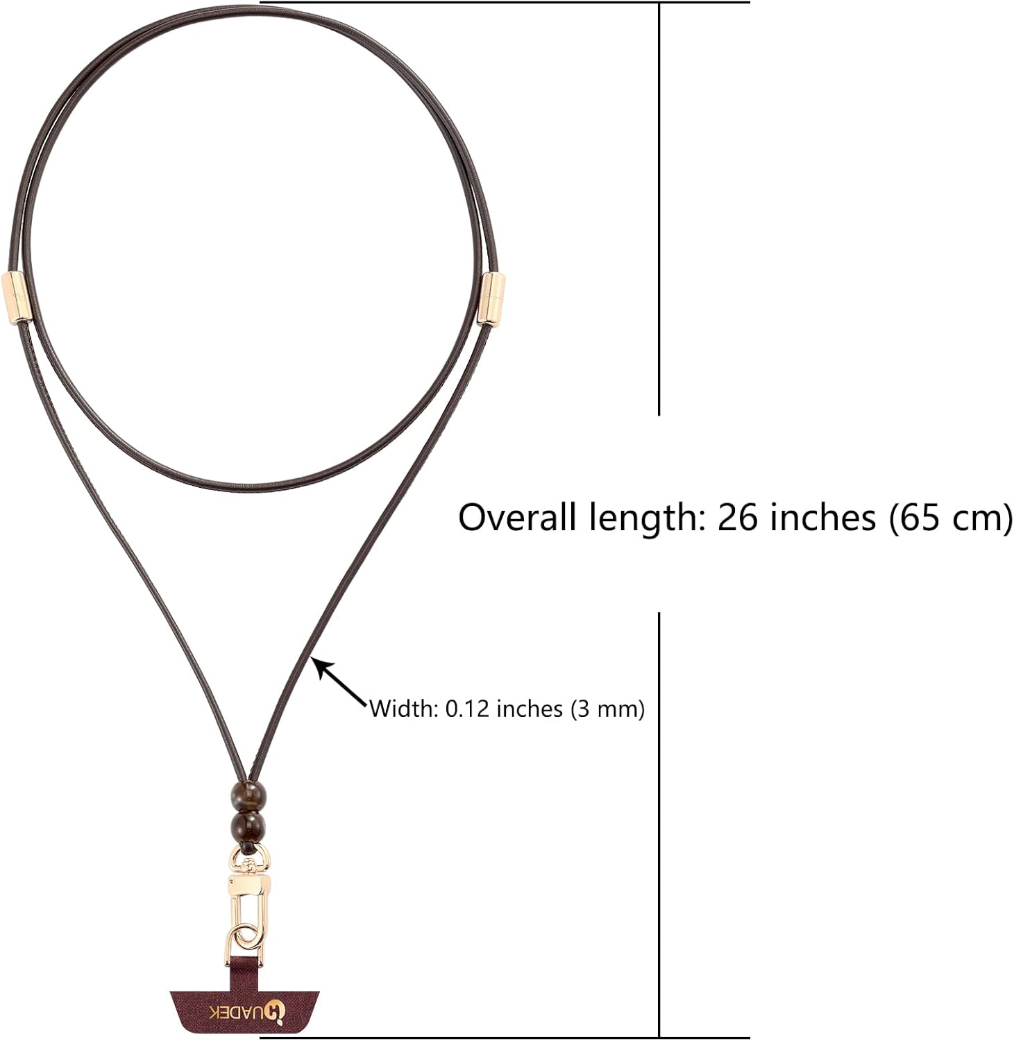 Leather cell phone lanyard Detachable Phone Chain Strap 2-in-1 Phone Chain Wristlet