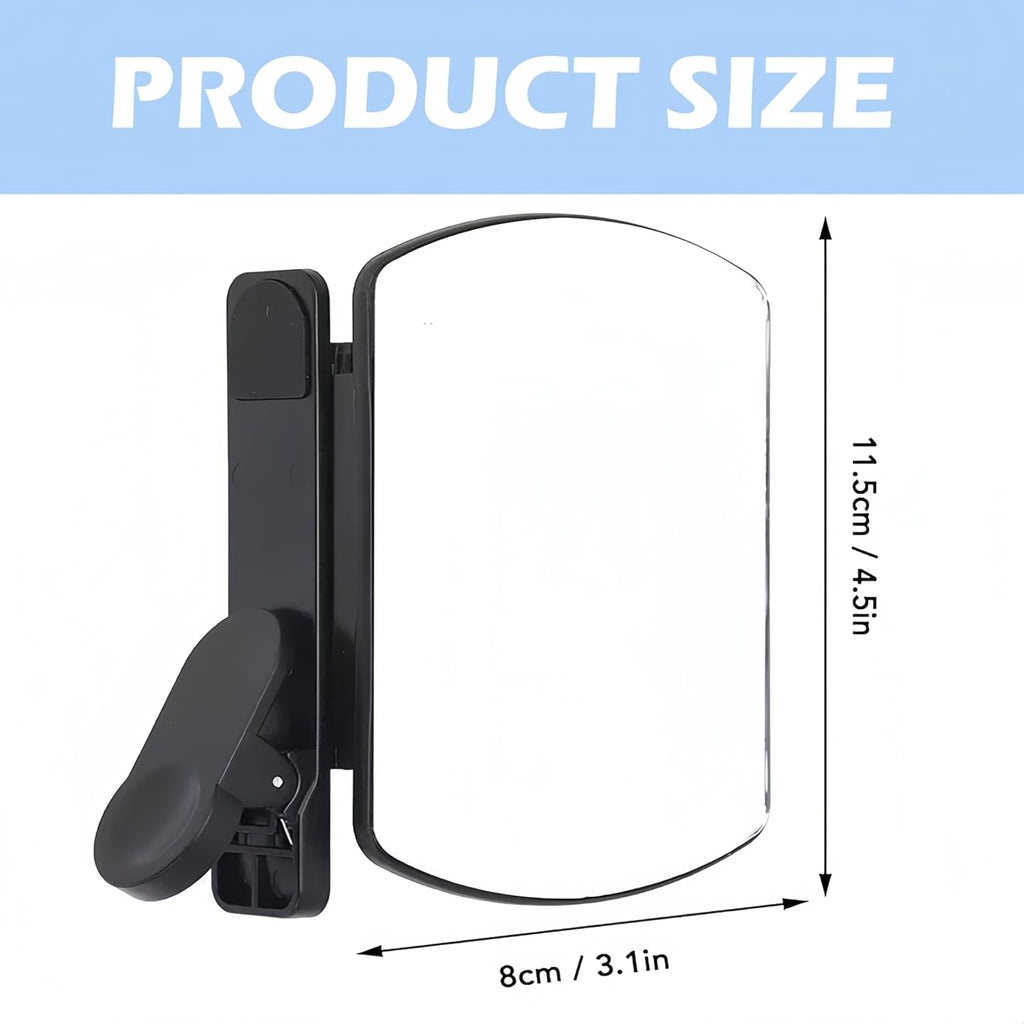 Mirror Effect Lens, Smartphone Camera Mirror Reflection Clip Kit Phone Camera Shooting Reflection Mirror Adjustable HD Glass Smartphone Photography Flip Mirror for All Phones (Black)