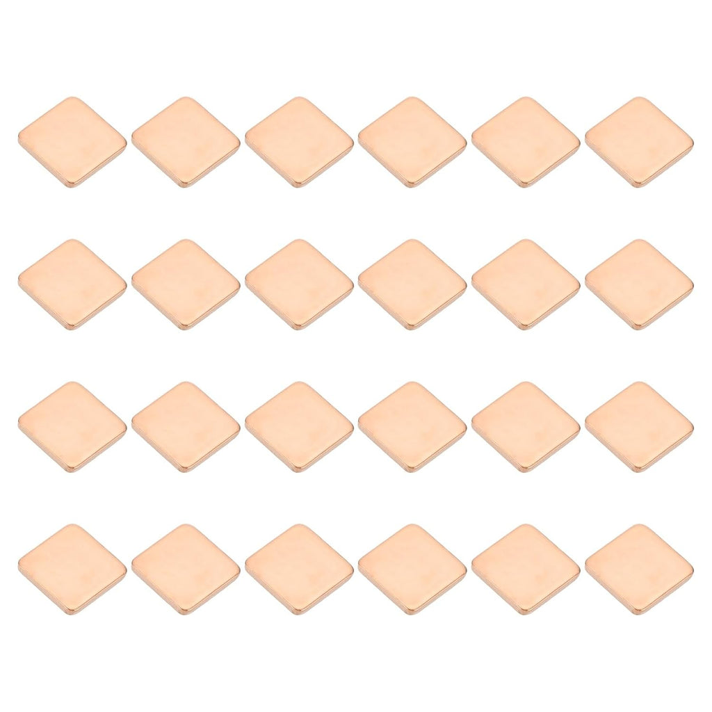 PATIKIL Copper Heatsink Pad Shims, 24 Pcs 15x15x1.8mm Copper Pad Shim IC Chipset GPU CPU Thermal Heatsink for Cooling Laptop Desktop Computer