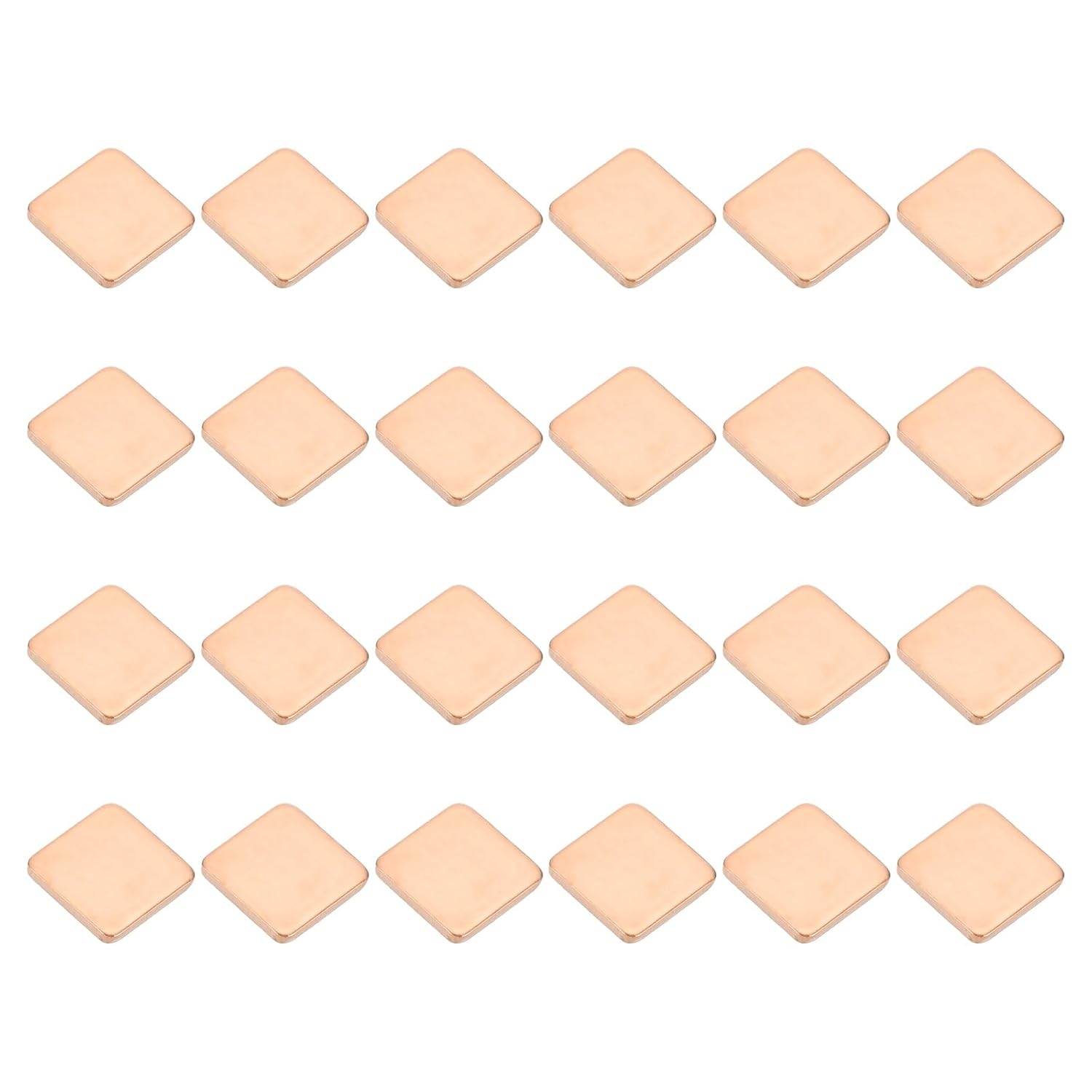 PATIKIL Copper Heatsink Pad Shims, 24 Pcs 15x15x1.8mm Copper Pad Shim IC Chipset GPU CPU Thermal Heatsink for Cooling Laptop Desktop Computer