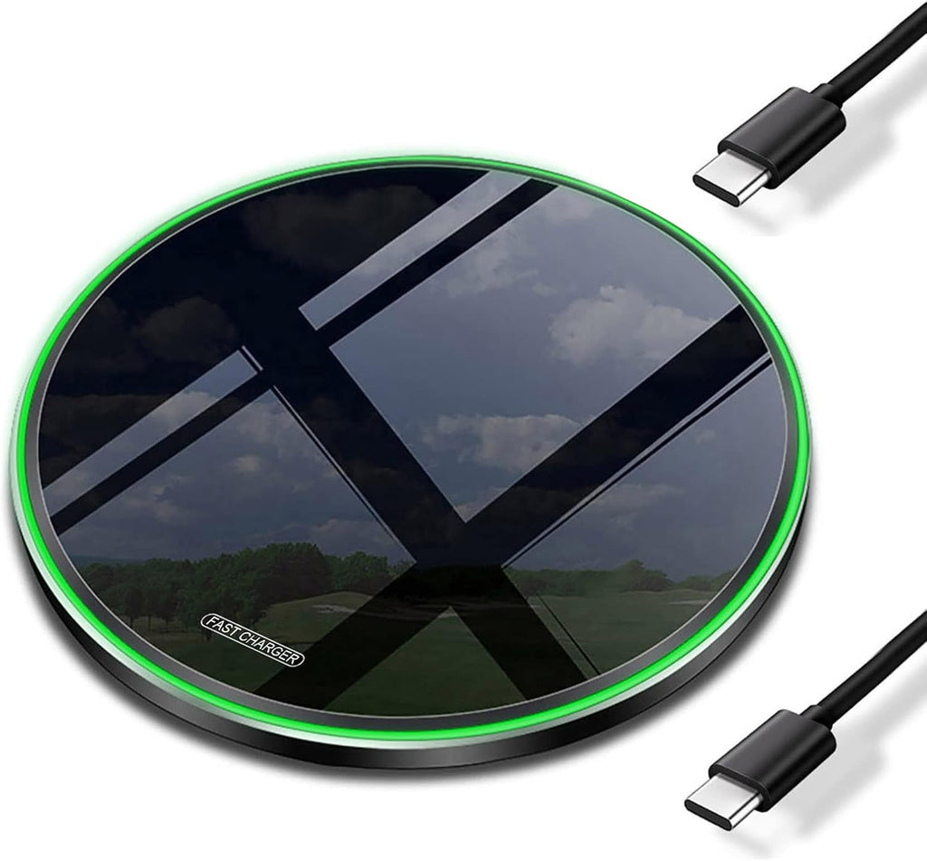 20W Fast Wireless Charger Pad with USB-C for Samsung Galaxy S25/S24/S23/S22/Note 20/Buds/Buds +,Pixel 8/7,LG G8/7/6,Wireless Phone Charge Station Compatible with iPhone 16/15/14/13/SE/X/AirPods etc