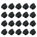 20Pcs Desk Grommet, 3/4" (20mm) Black Silicone Cord Hole Cover, Flexible Rubber Wire Grommets, Wall Grommets for Cables Management, Table, Countertop, Cabinets and Furnitures Wire Organizer
