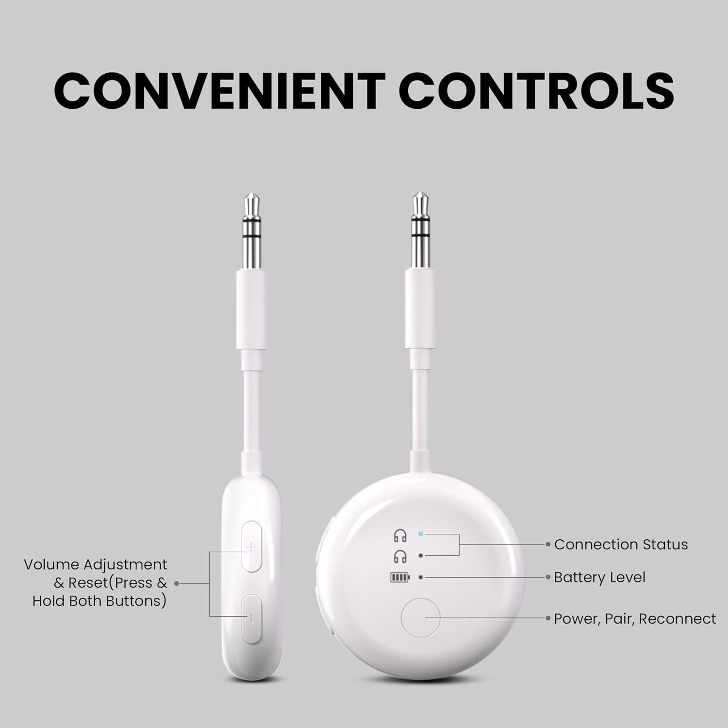 Avantree SoundJet – 25Hrs Airplane Bluetooth Adapter for All AirPods (Pro/Max) with Qualcomm Chipset & aptX Adaptive, Wireless Audio Transmitter for Flights Travel, Works with Bose & Other Headphones