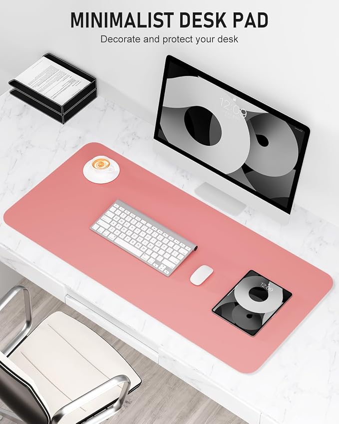 Desk Pad, 23.6" x 13.8" PU Leather Non-Slip Desk Mat Large Mouse Pad - Image 2