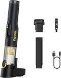 Fanttik Slim V10 Lite Cordless Handheld Vacuum, 0.98lb Lightweight with All-in-One Base Design, 12000Pa Suction & Smart LED Display, Portable Mini Vacuum Cleaner for Kitchen Table, Home, Car
