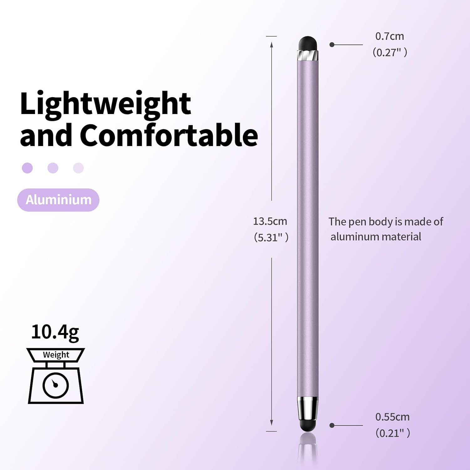 10 PCS Stylus,Stylus Pen for Touchscreen,Stylus 2-in-1 High Sensitivity & Precision Suitable for All Touch Screens of iPhone/ipad/Android Tablets(10 Stylus Pen Purple/Black + 20 Tips)