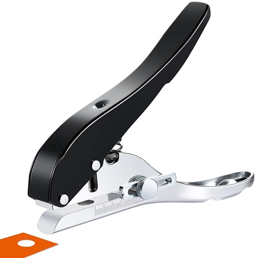 Hole Punch 1/4 inch-6mm Single Hole Punch, Heavy Duty Hole Puncher Single by Rikolto